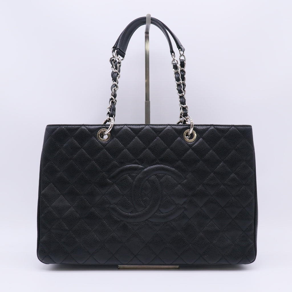 Chanel Caviar Quilted XL Grand Shopping Tote GST Black B23825