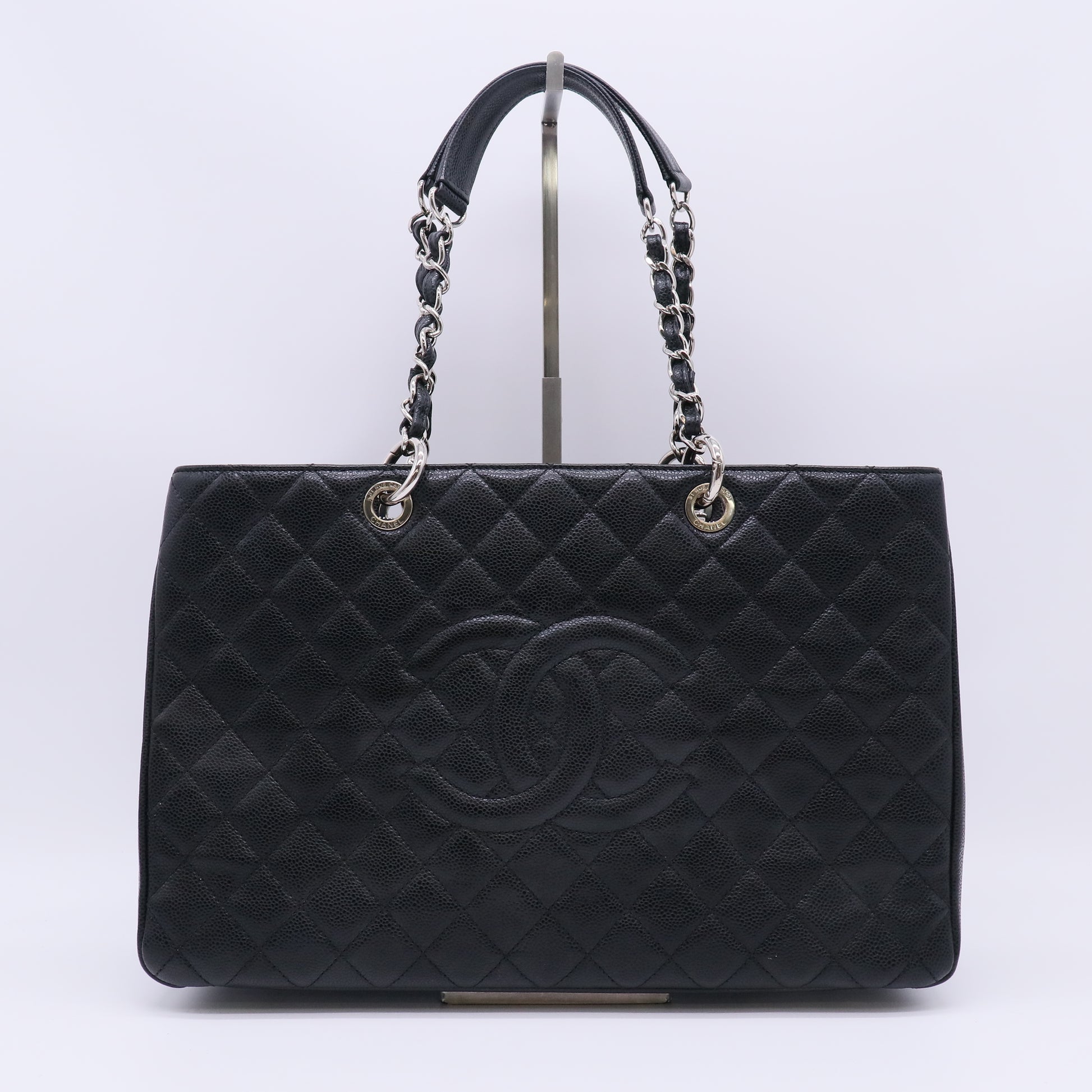 Chanel Caviar Quilted XL Grand Shopping Tote GST Black B23825