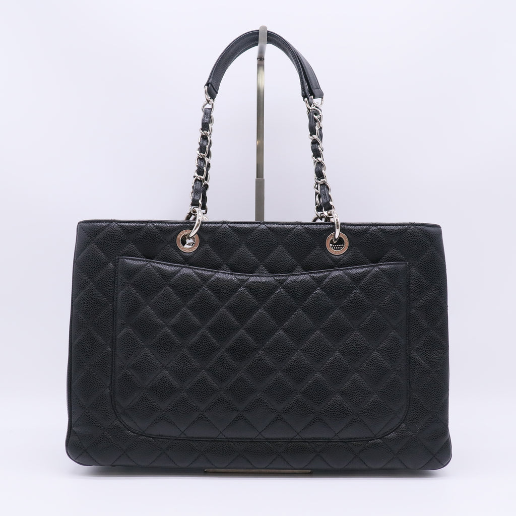 Chanel Caviar Quilted XL Grand Shopping Tote GST Black B23825