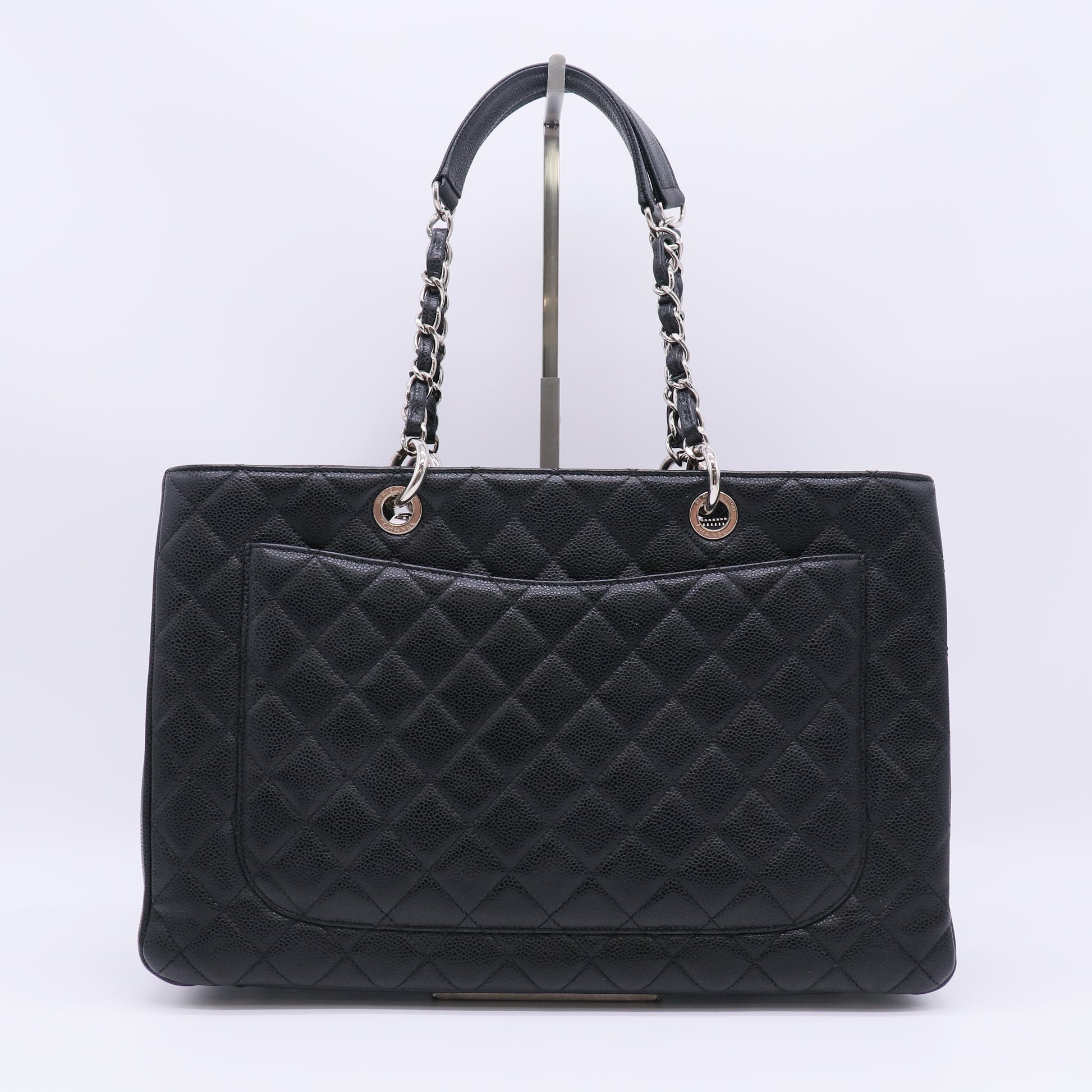 Chanel Caviar Quilted XL Grand Shopping Tote GST Black B23825