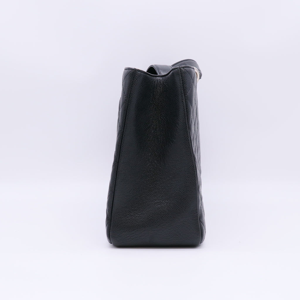 Chanel Caviar Quilted XL Grand Shopping Tote GST Black B23825
