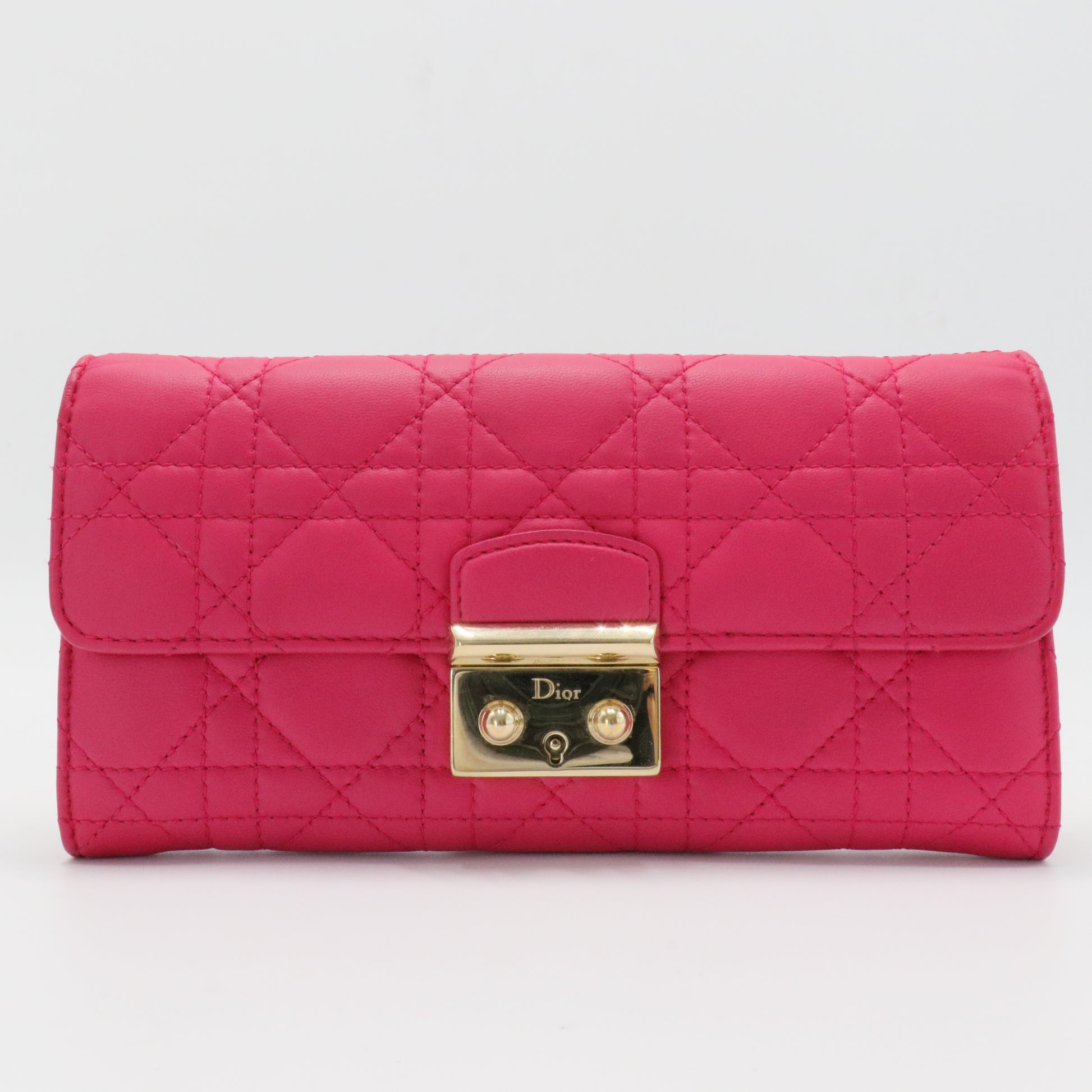 Coral Miss Dior Promenade Continental Wallet