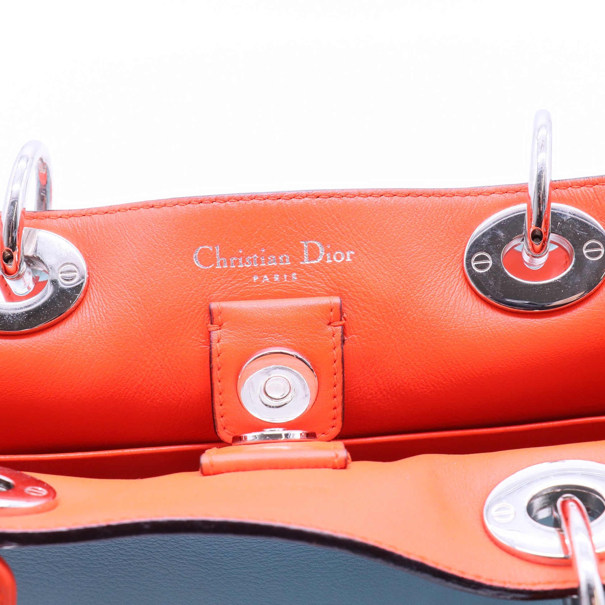 Lady D Dior' Bag in Blue Sky Leather and Gray Python