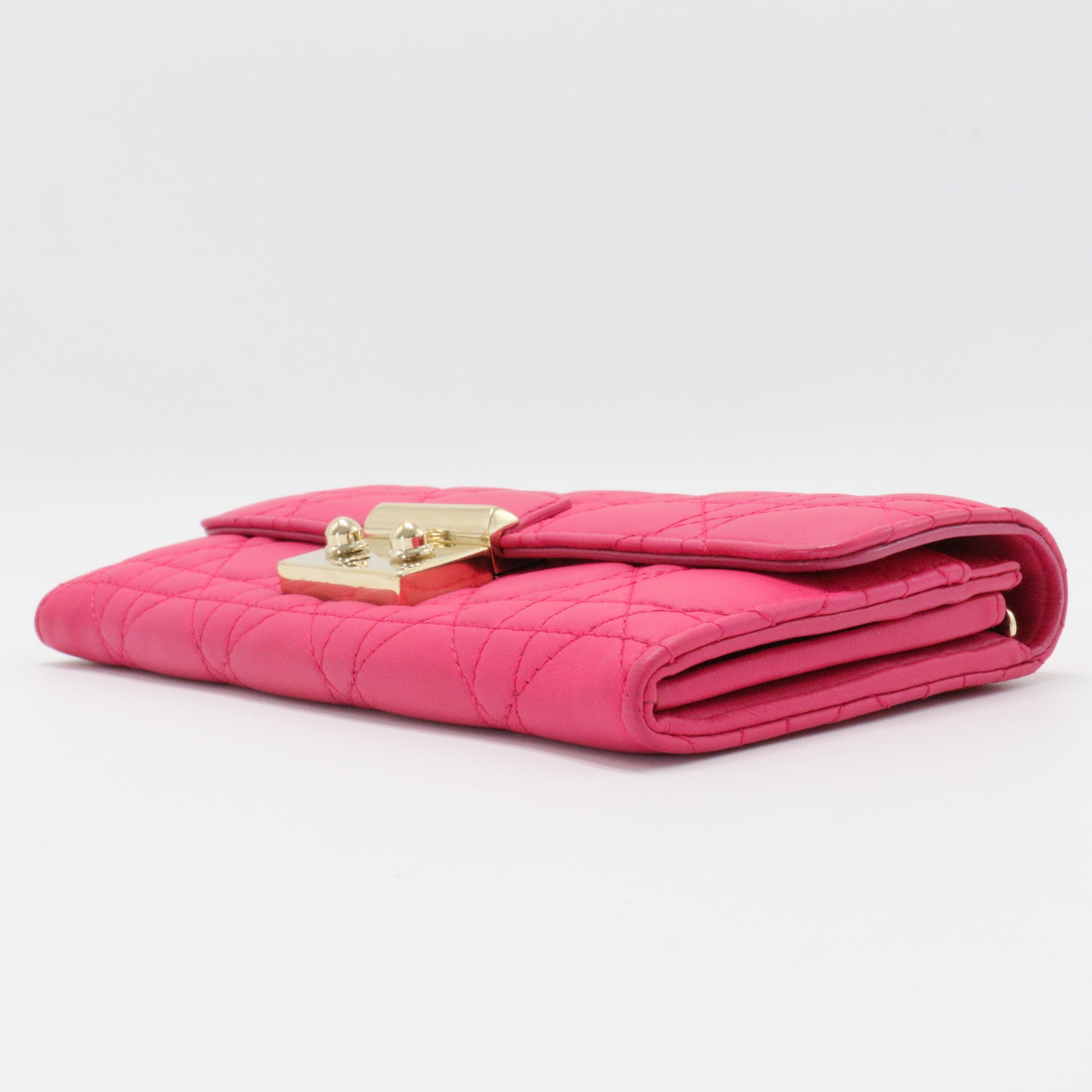 Coral Miss Dior Promenade Continental Wallet