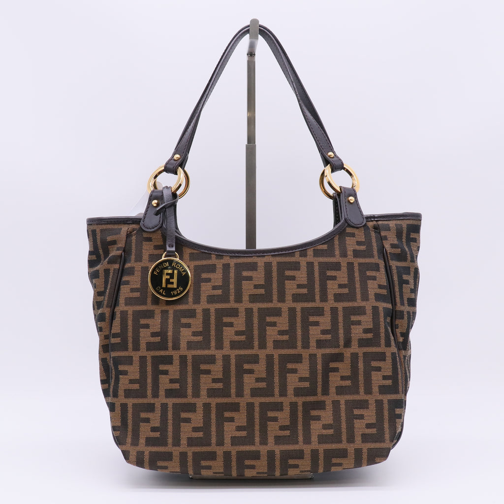 Fendi Zucca Tote Bag canvas Brown B23905