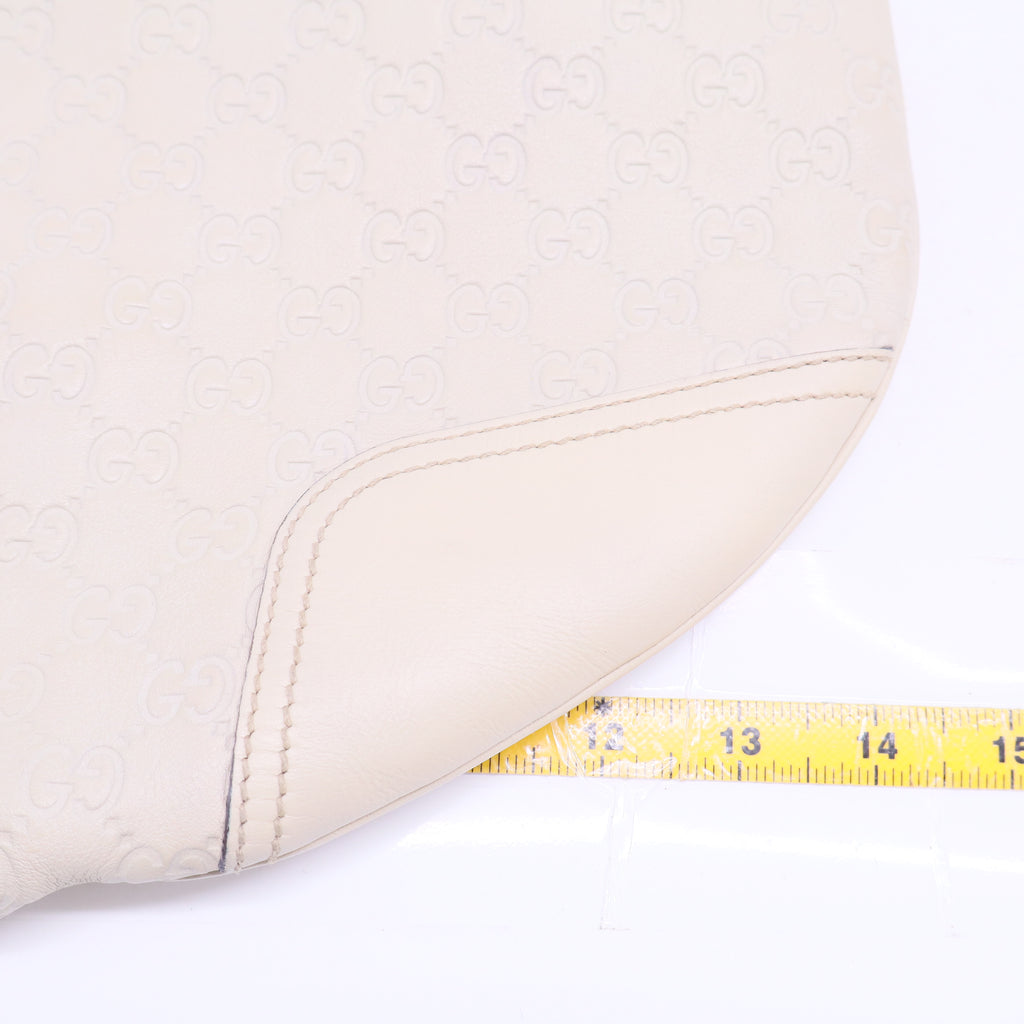 Hobo leather handbag Gucci White in Leather B20621