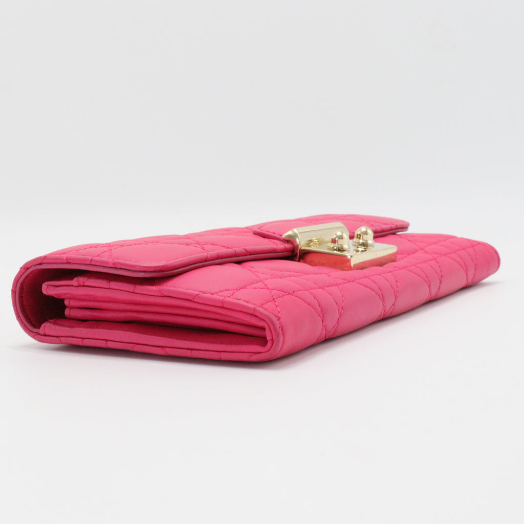 Coral Miss Dior Promenade Continental Wallet