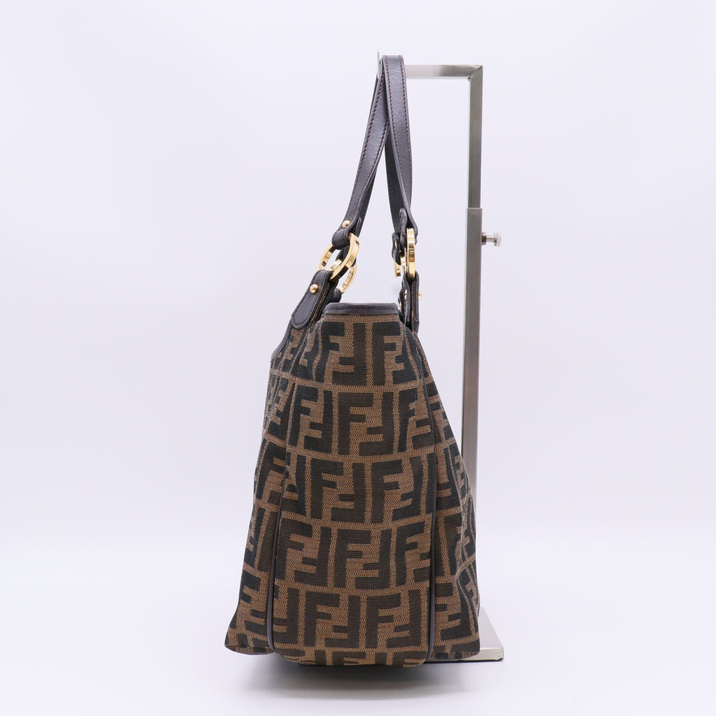 Fendi Zucca Tote Bag canvas Brown B23905