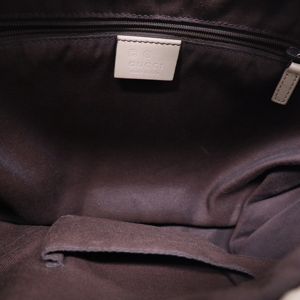 Hobo leather handbag Gucci White in Leather B20621