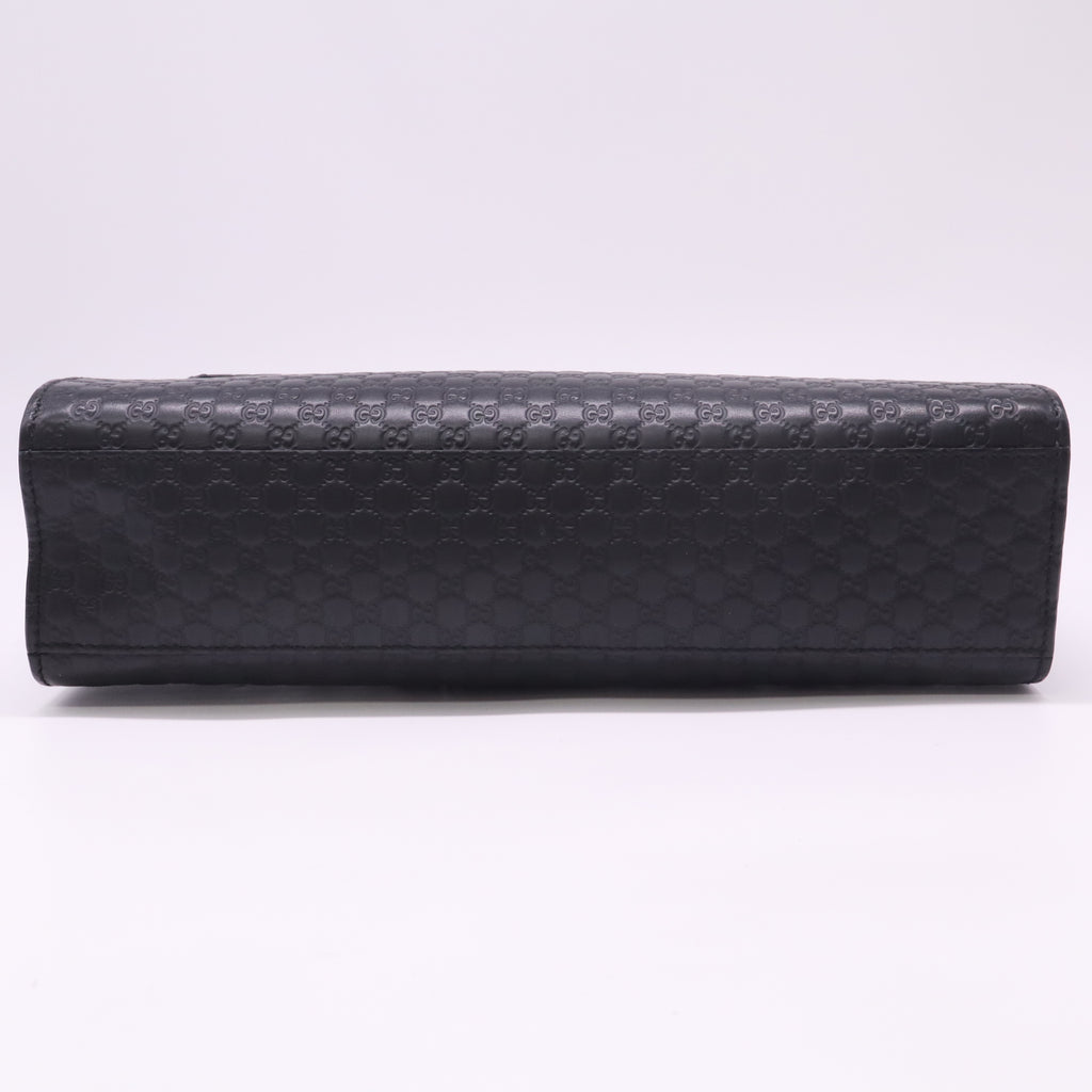 Black Guccissima Leather Medium Emily Chain Shoulder Bag B23098
