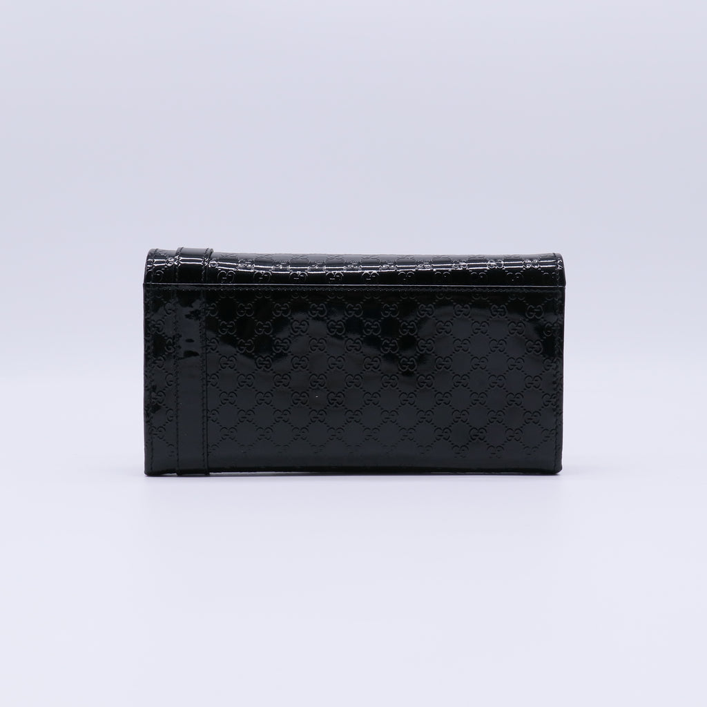Gucci Nice Microguccissima Patent Leather Continental Wallet W21367