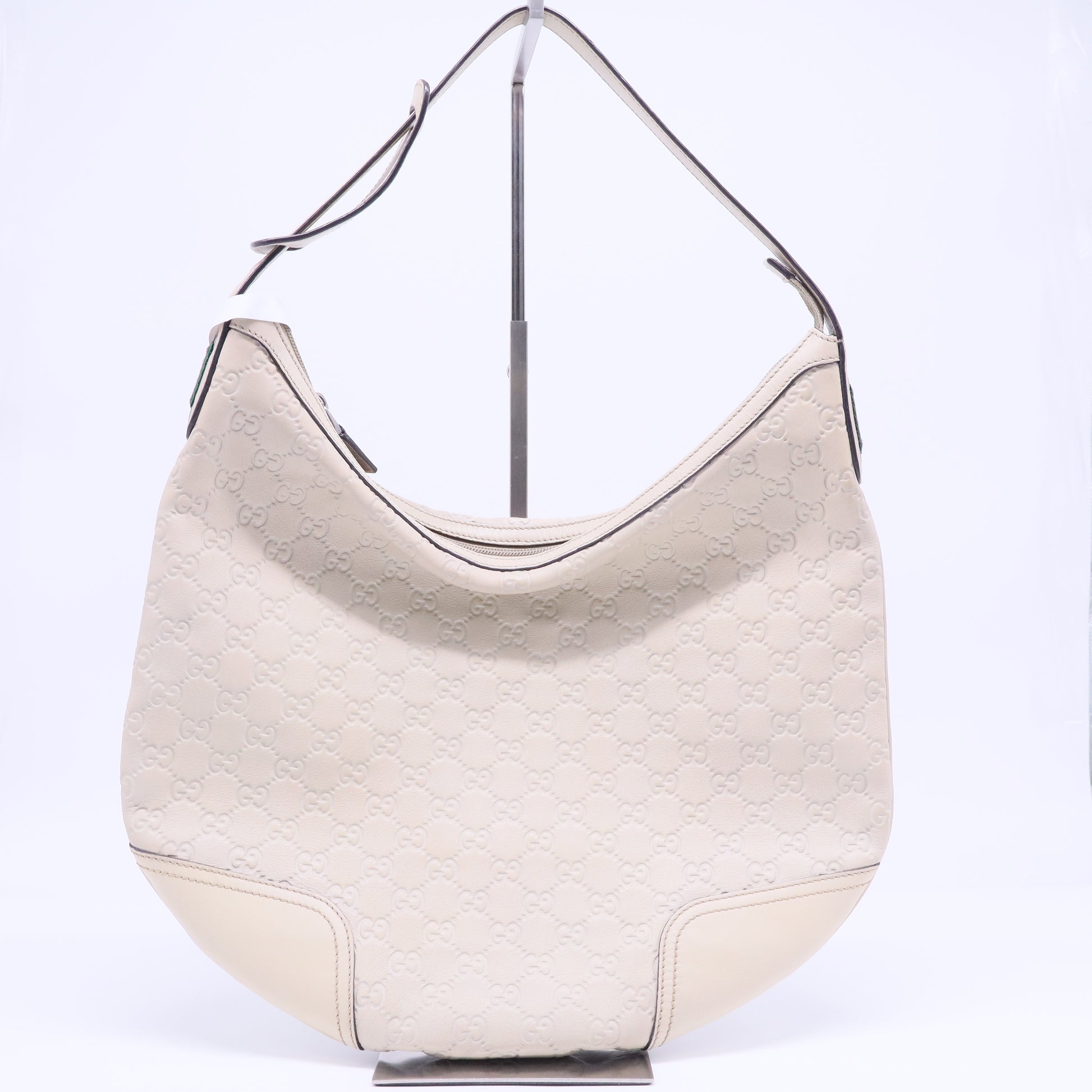 Hobo leather handbag Gucci White in Leather B20621