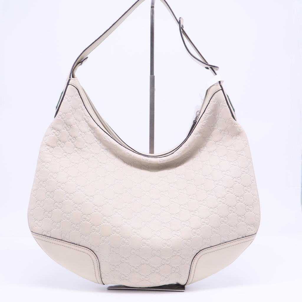 Hobo leather handbag Gucci White in Leather B20621