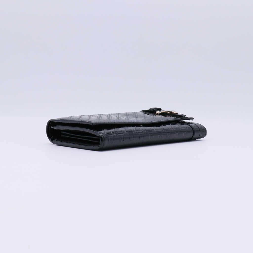 Gucci Nice Microguccissima Patent Leather Continental Wallet W21367