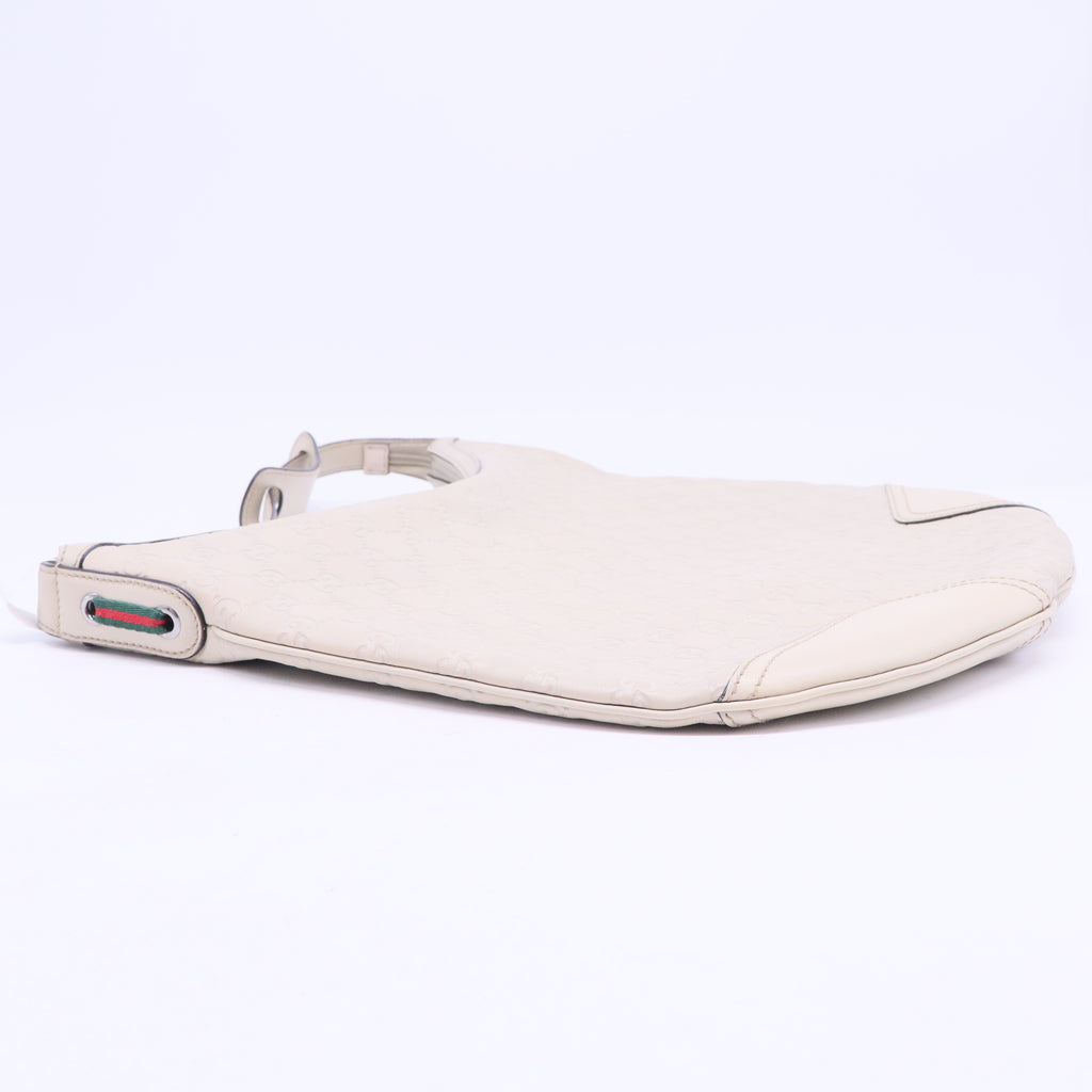 Hobo leather handbag Gucci White in Leather B20621