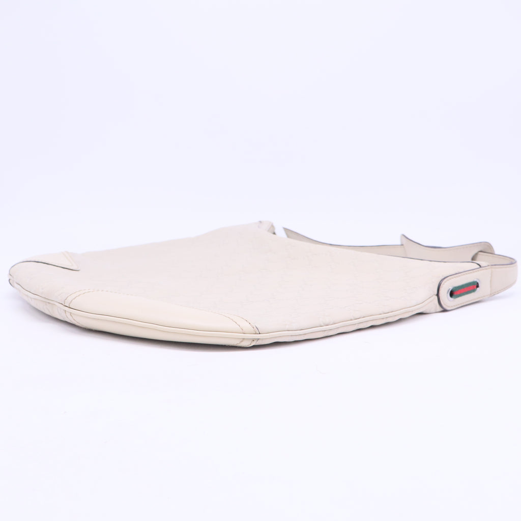 Hobo leather handbag Gucci White in Leather B20621