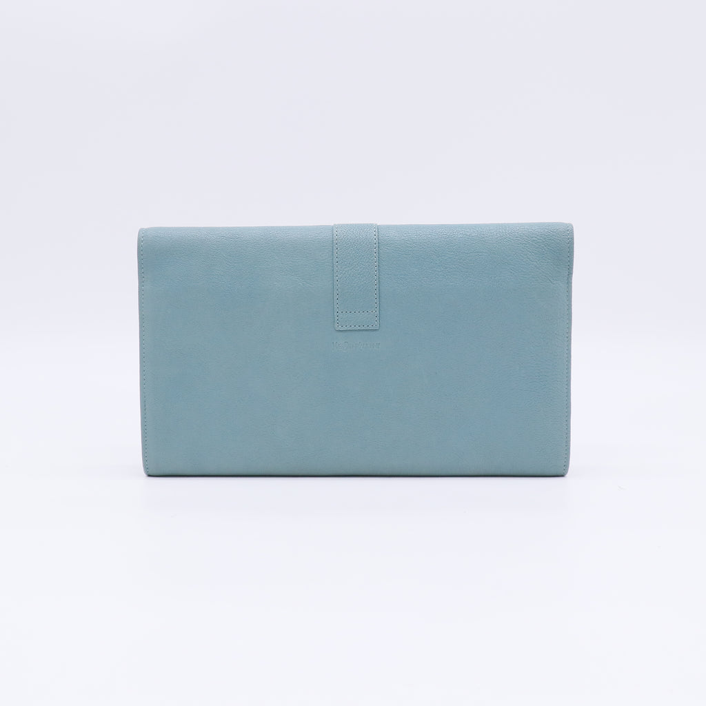 Long Travel WalletOrganizer Blue Leather W22357