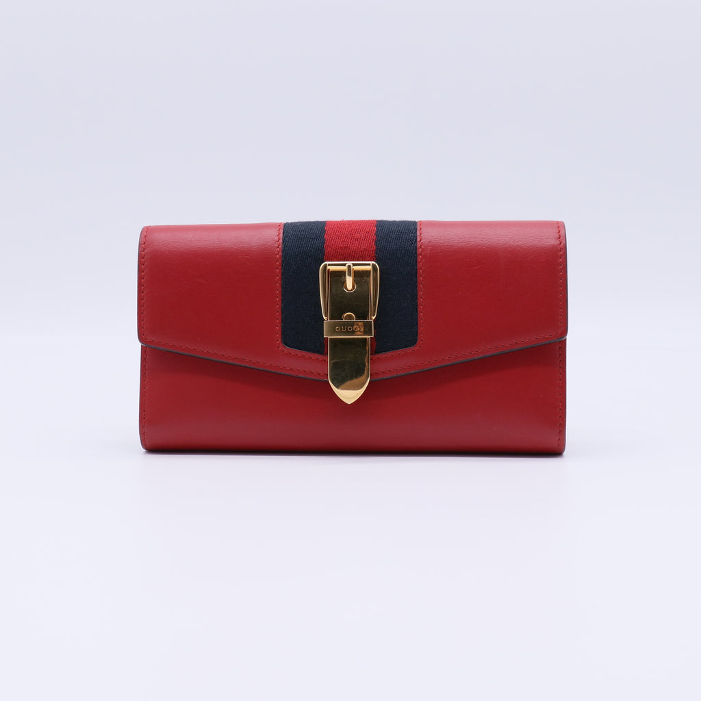 Gucci Sylvie Leather Continental Wallet W21457