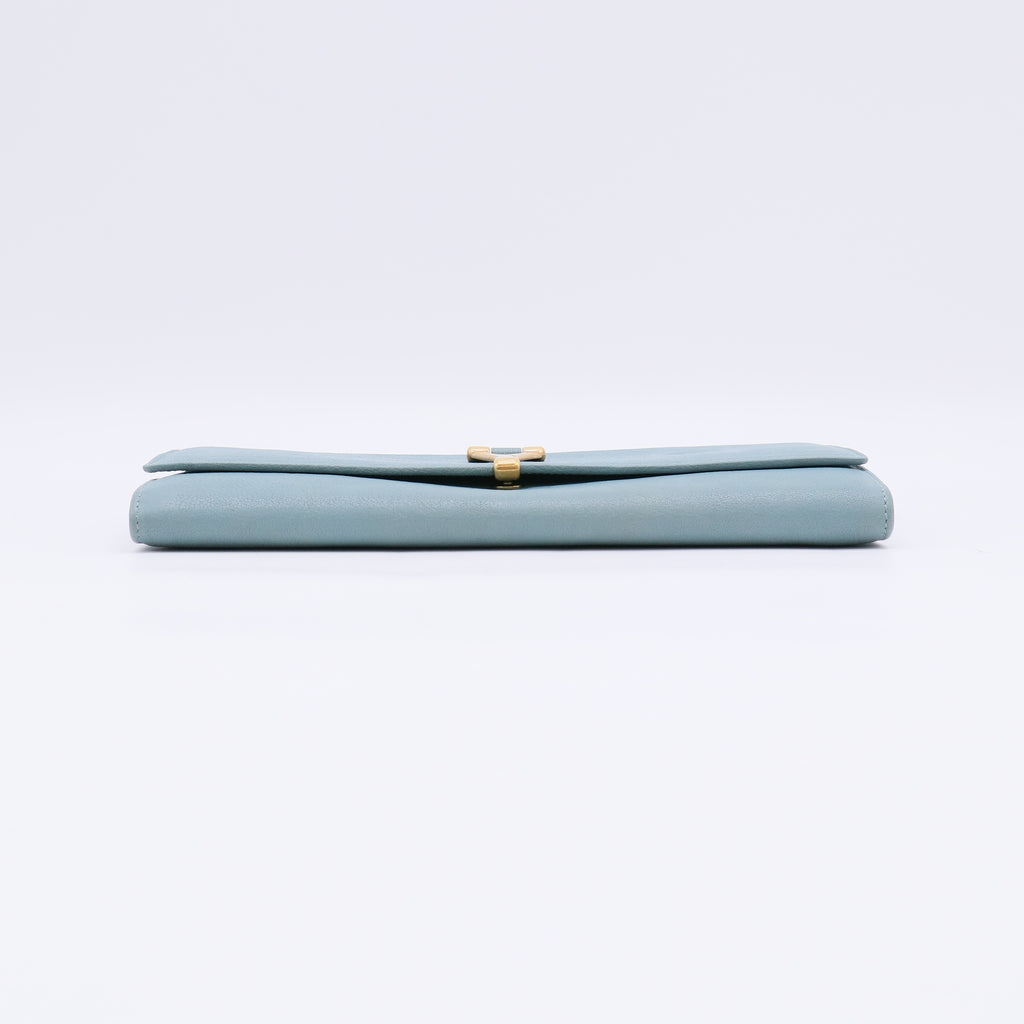 Long Travel WalletOrganizer Blue Leather W22357