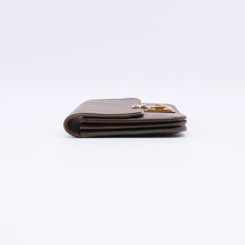 Brown Damier Ascot Long Wallet W22513