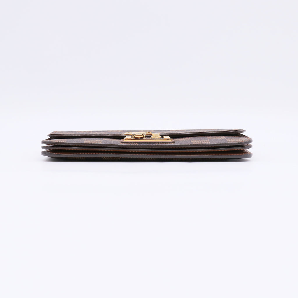 Brown Damier Ascot Long Wallet W22513