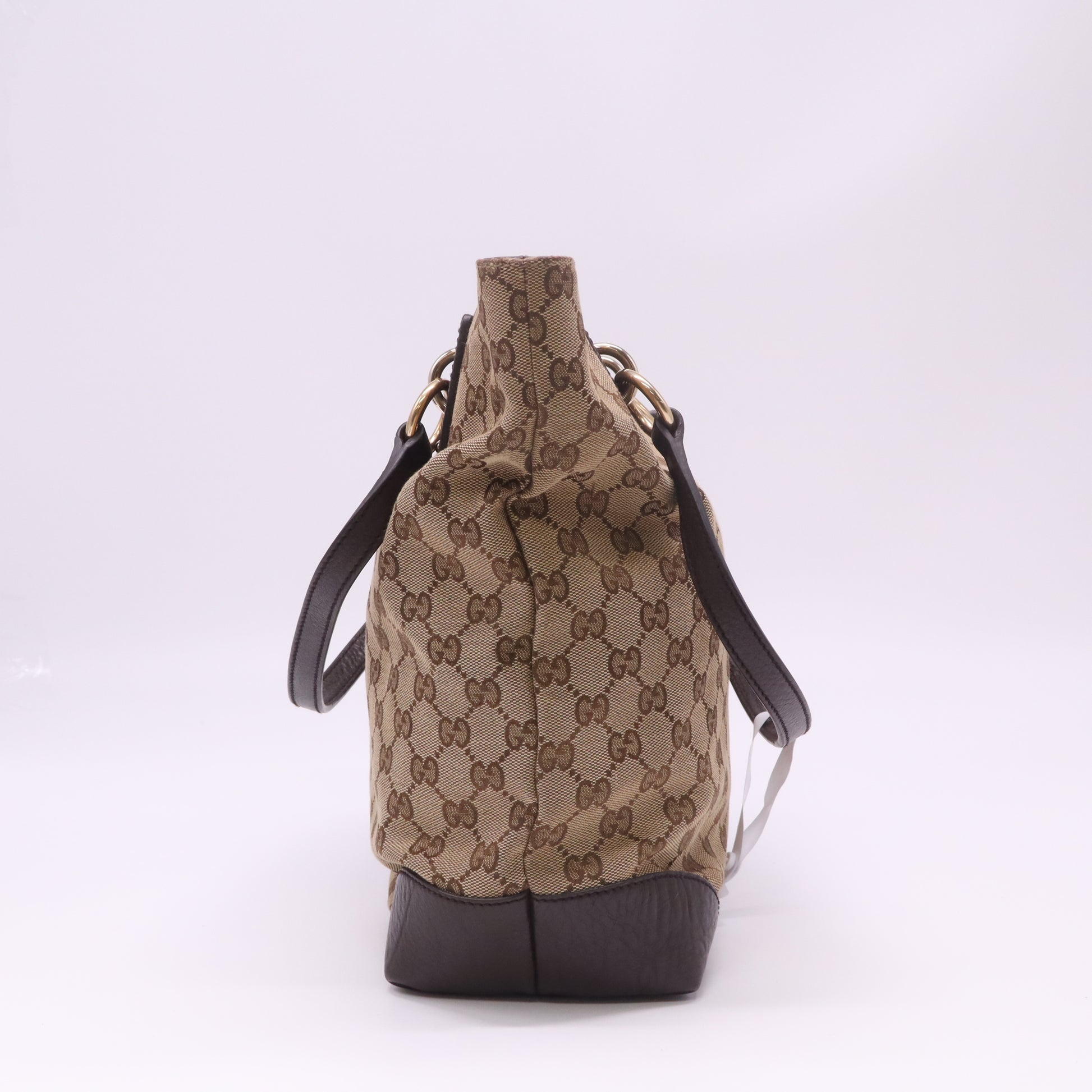 Beige/Ebony GG Canvas Large Charm Tote Bag B23072