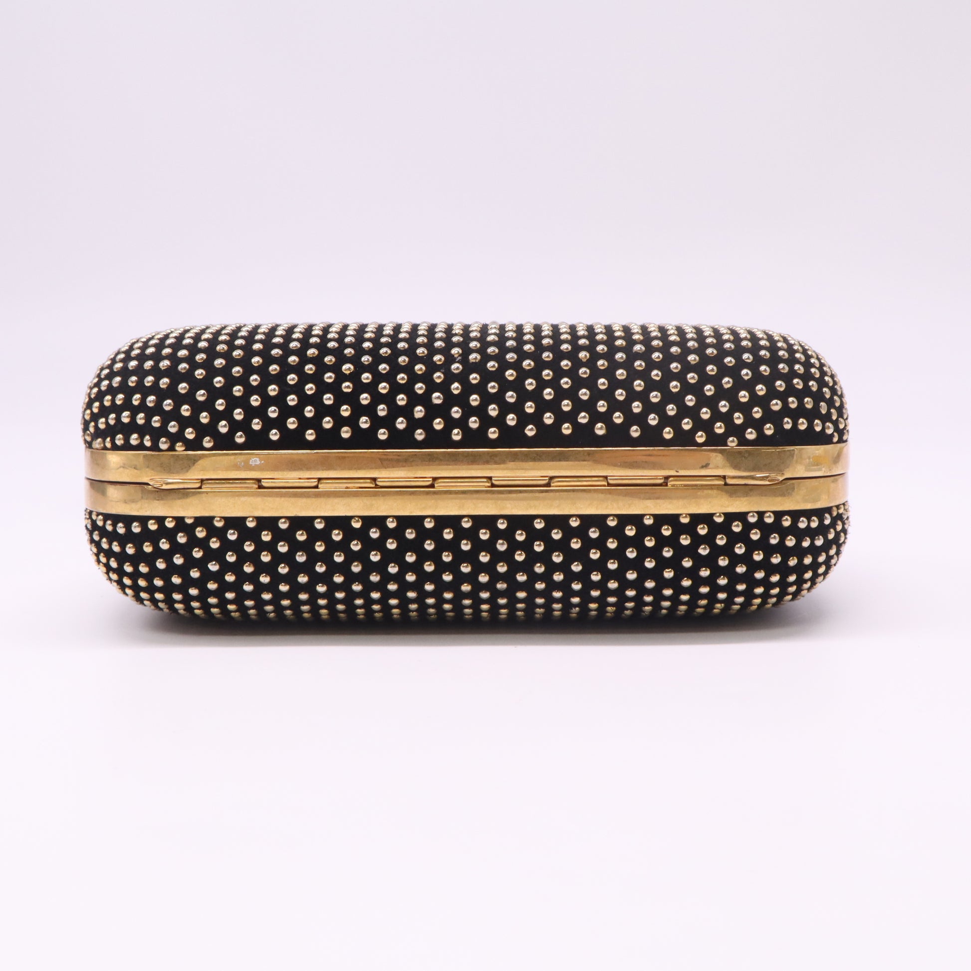 Alexander McQueen Studded Suede Skull Box Clutch W22517