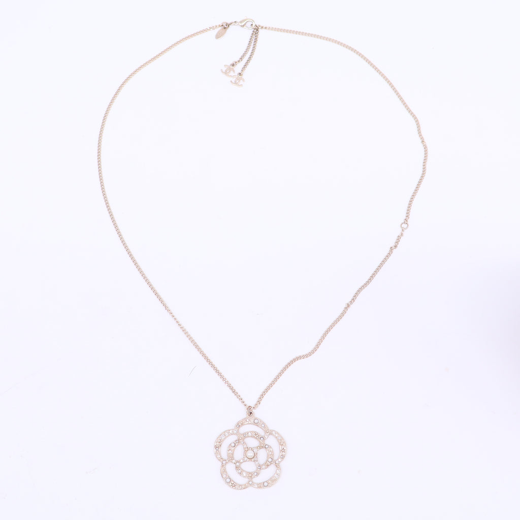 Camellia Rhinestone Necklace W20682