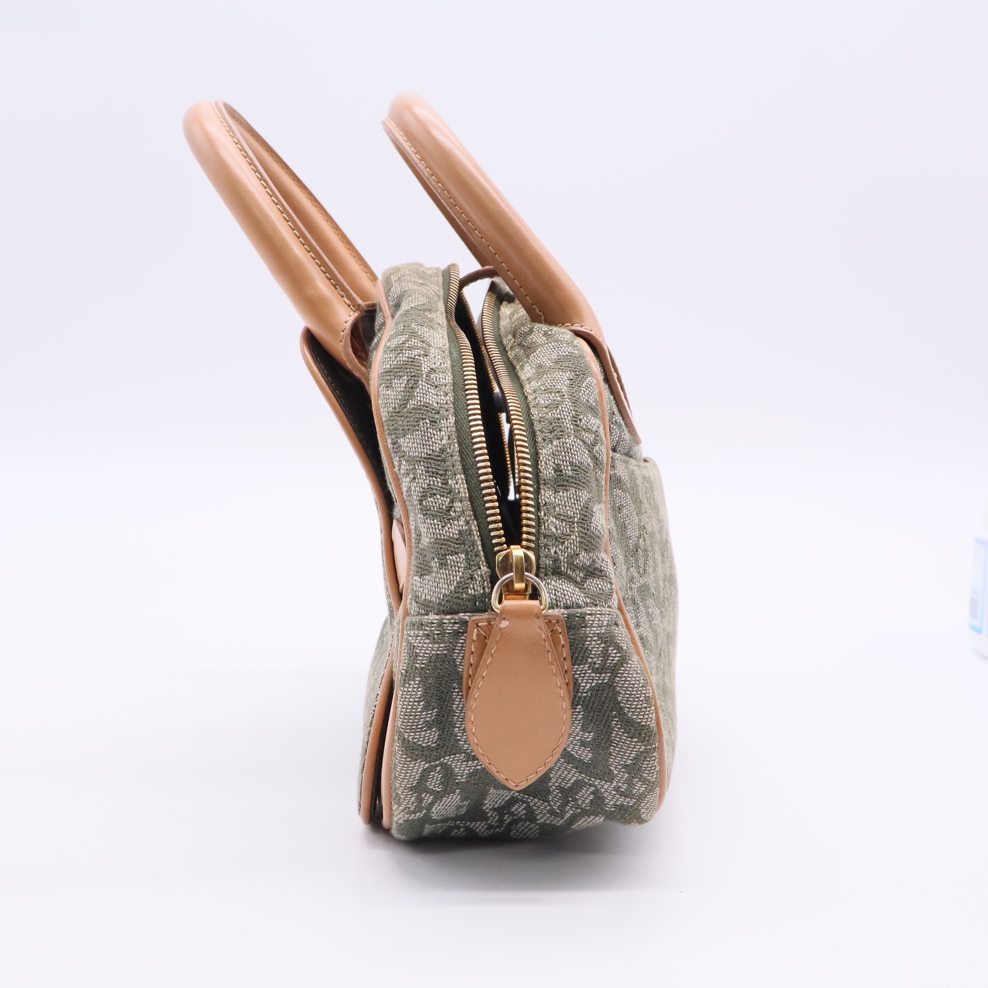 Dior Green monogram canvas tote bag B20107