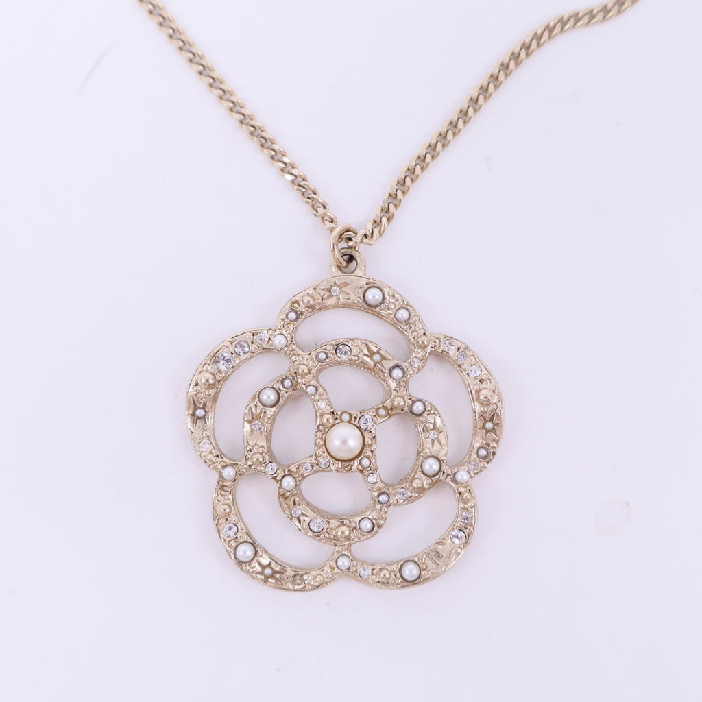 Camellia Rhinestone Necklace W20682