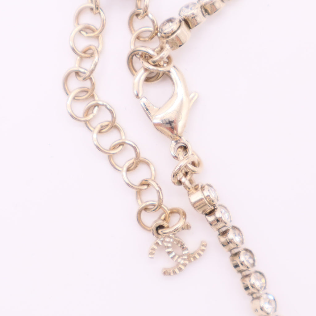 Chanel Cruise 2021 Pearl and Crystal Perfume Bottle Necklace Twins