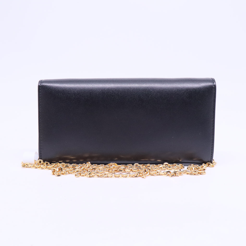 Black Leather Long Wallet W20750