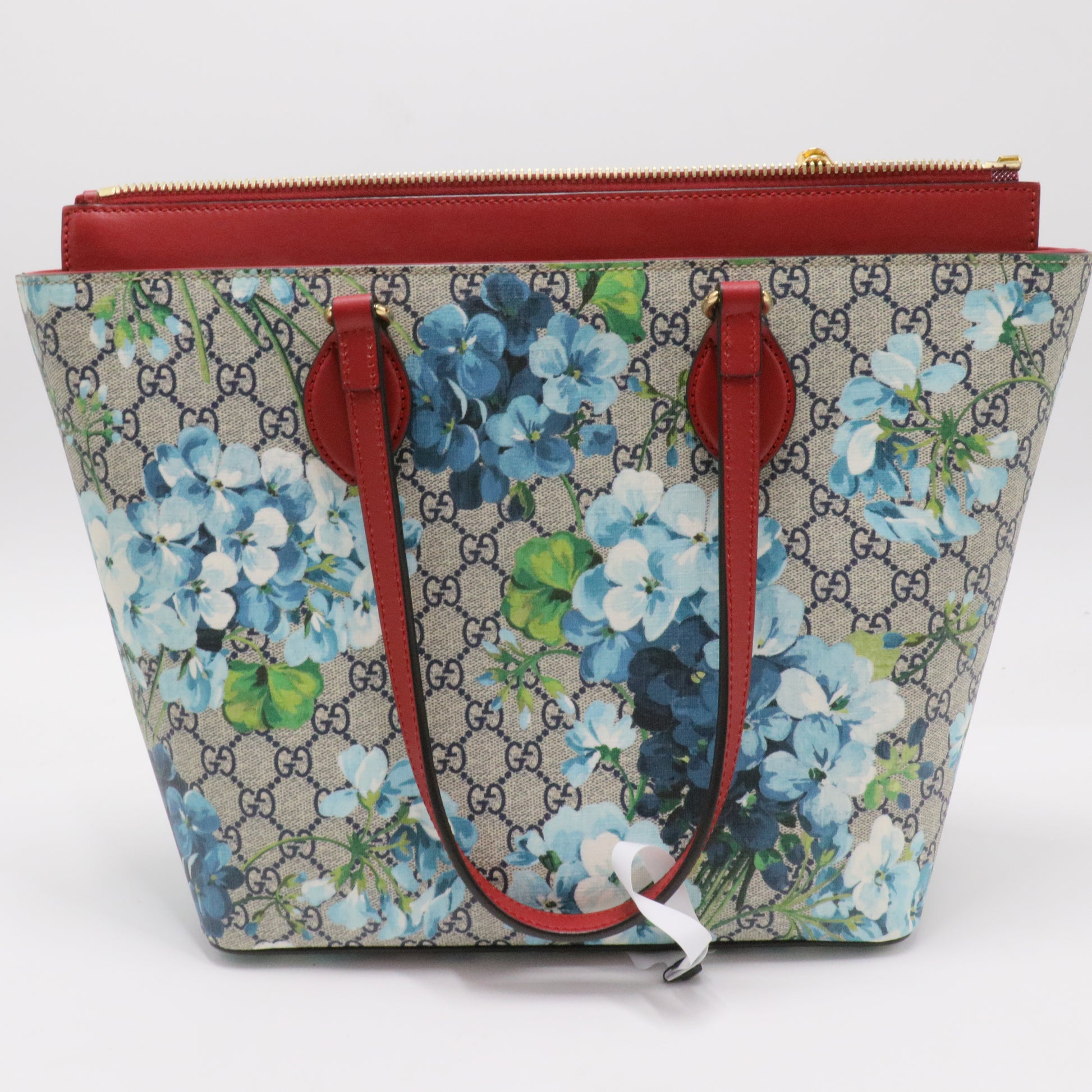 Linea A Zip Tote Blooms Print GG Coated Canvas Medium