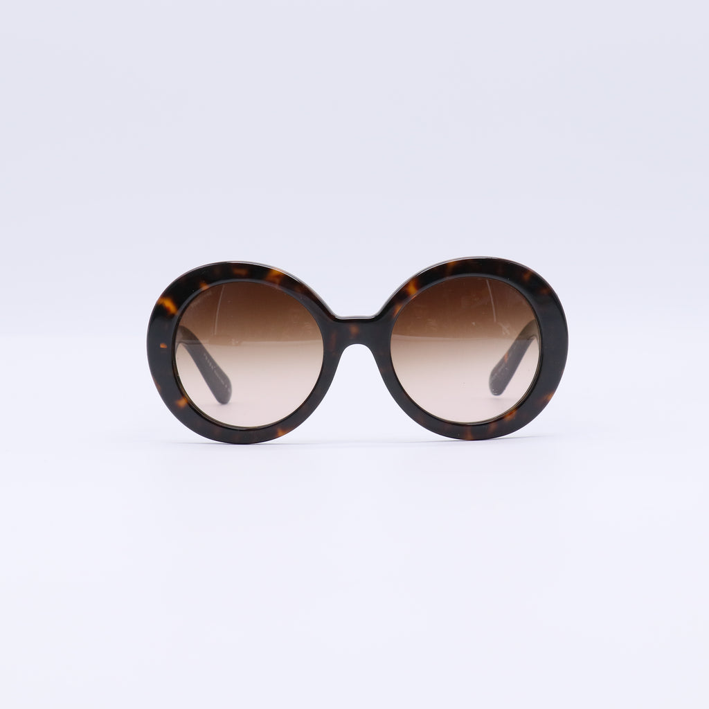 Prada Baroque Round Tortoise Sunglasses W21357