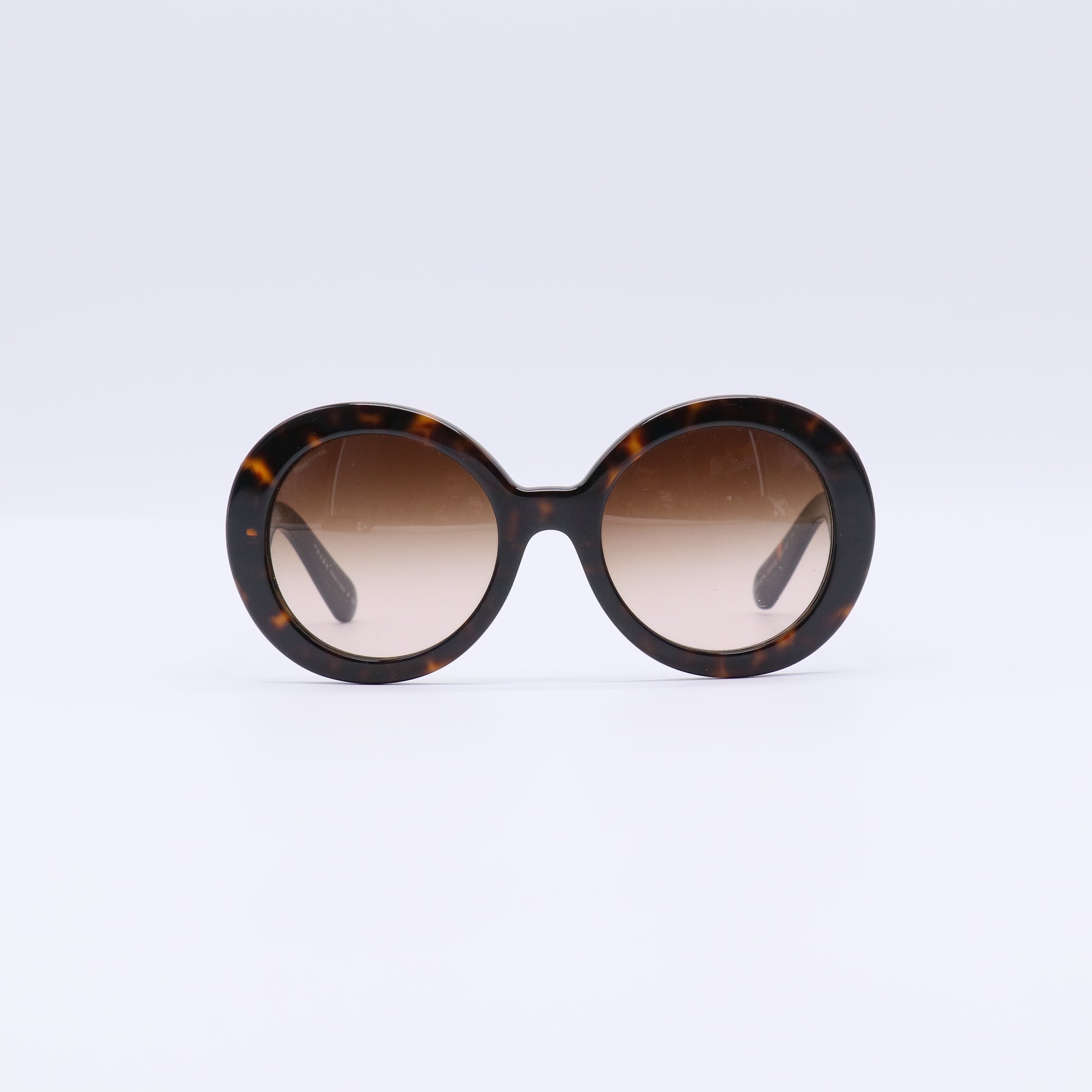 Prada Baroque Round Tortoise Sunglasses W21357