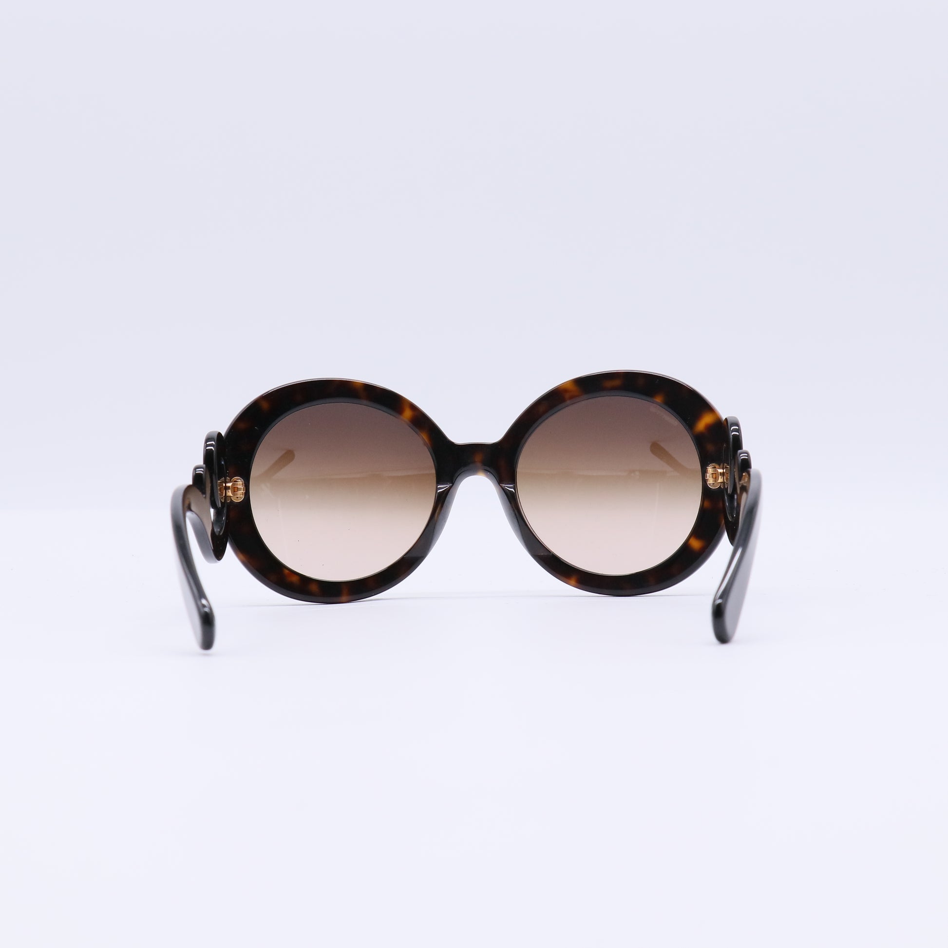 Prada Baroque Round Tortoise Sunglasses W21357