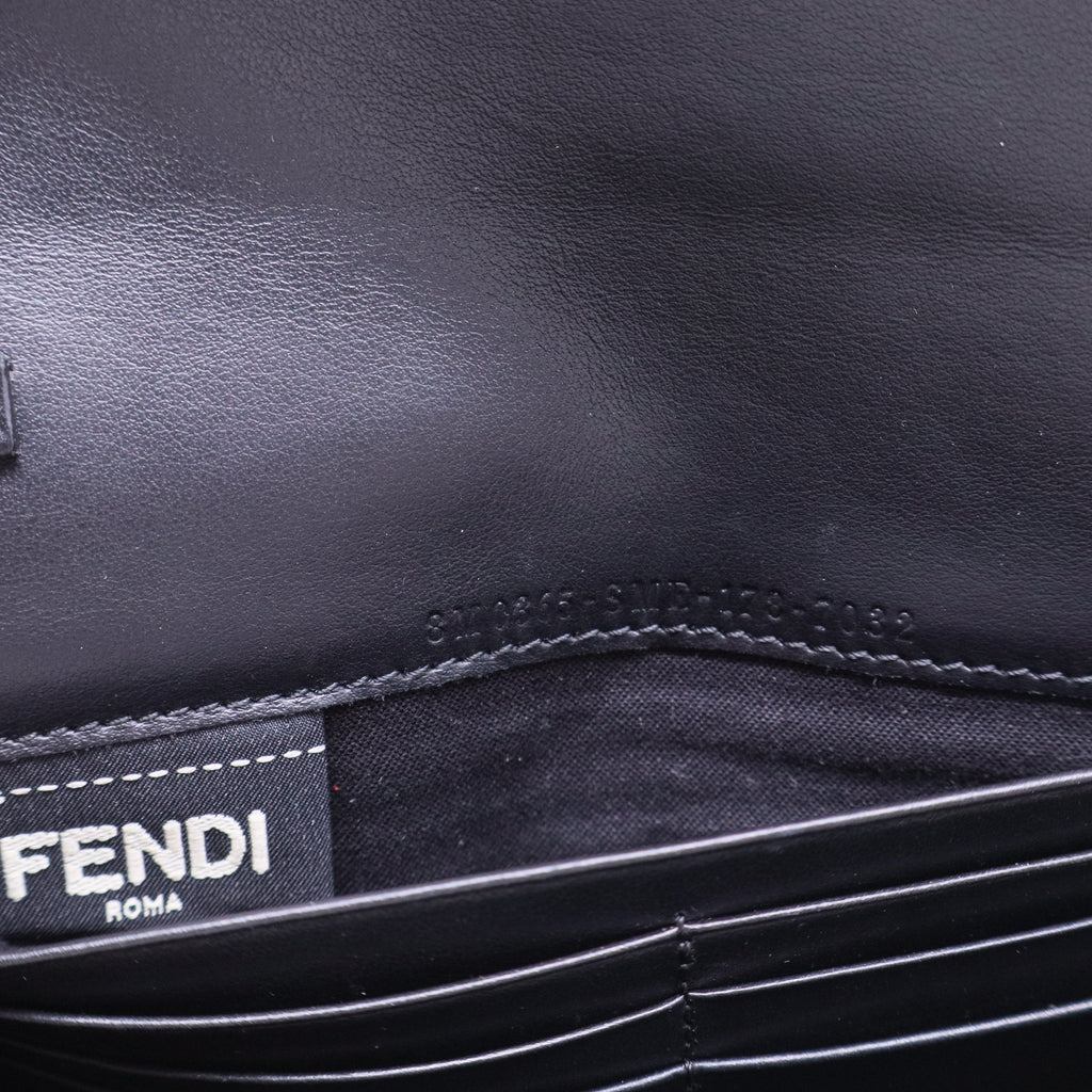 Black Leather Long Wallet W20750