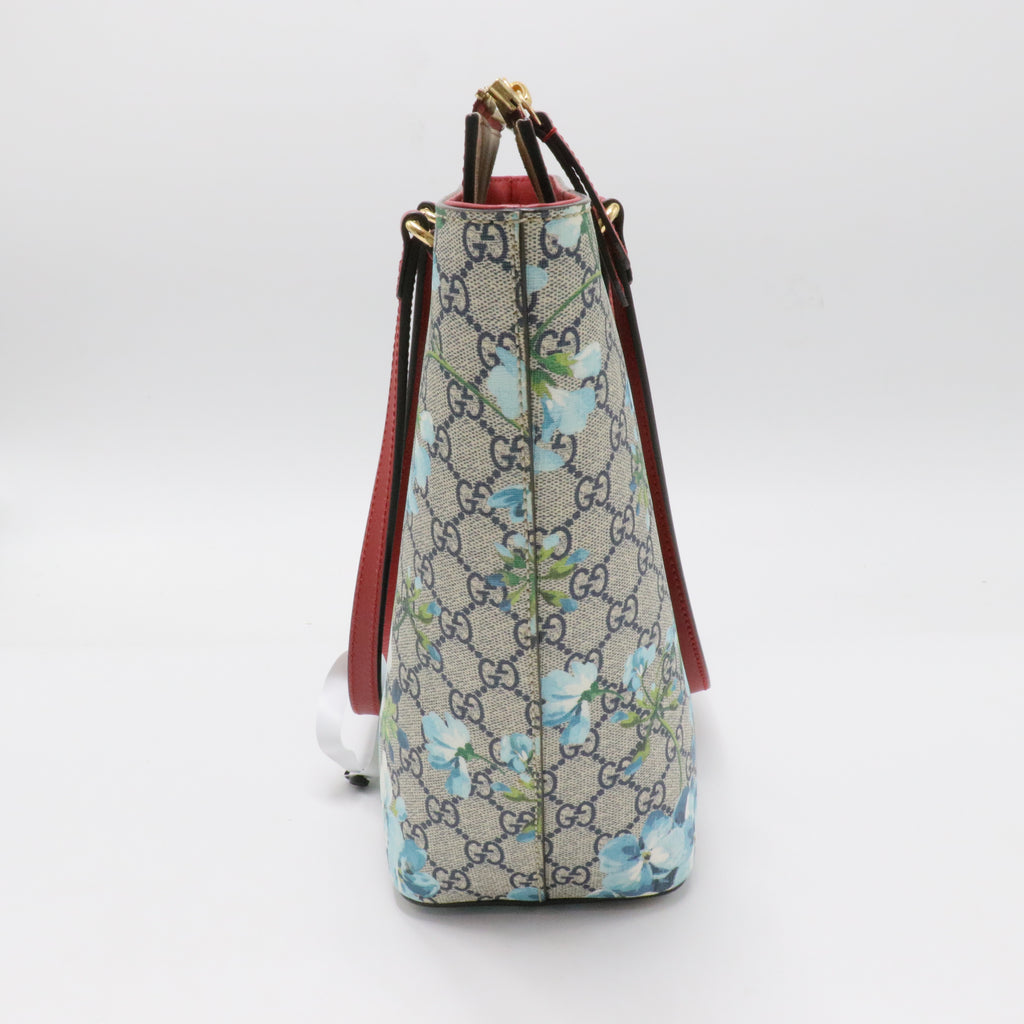 Linea A Zip Tote Blooms Print GG Coated Canvas Medium