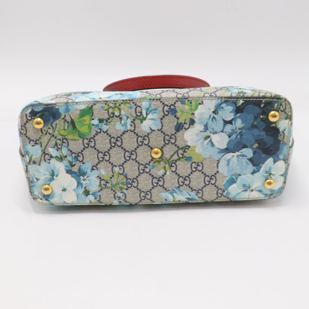 Linea A Zip Tote Blooms Print GG Coated Canvas Medium