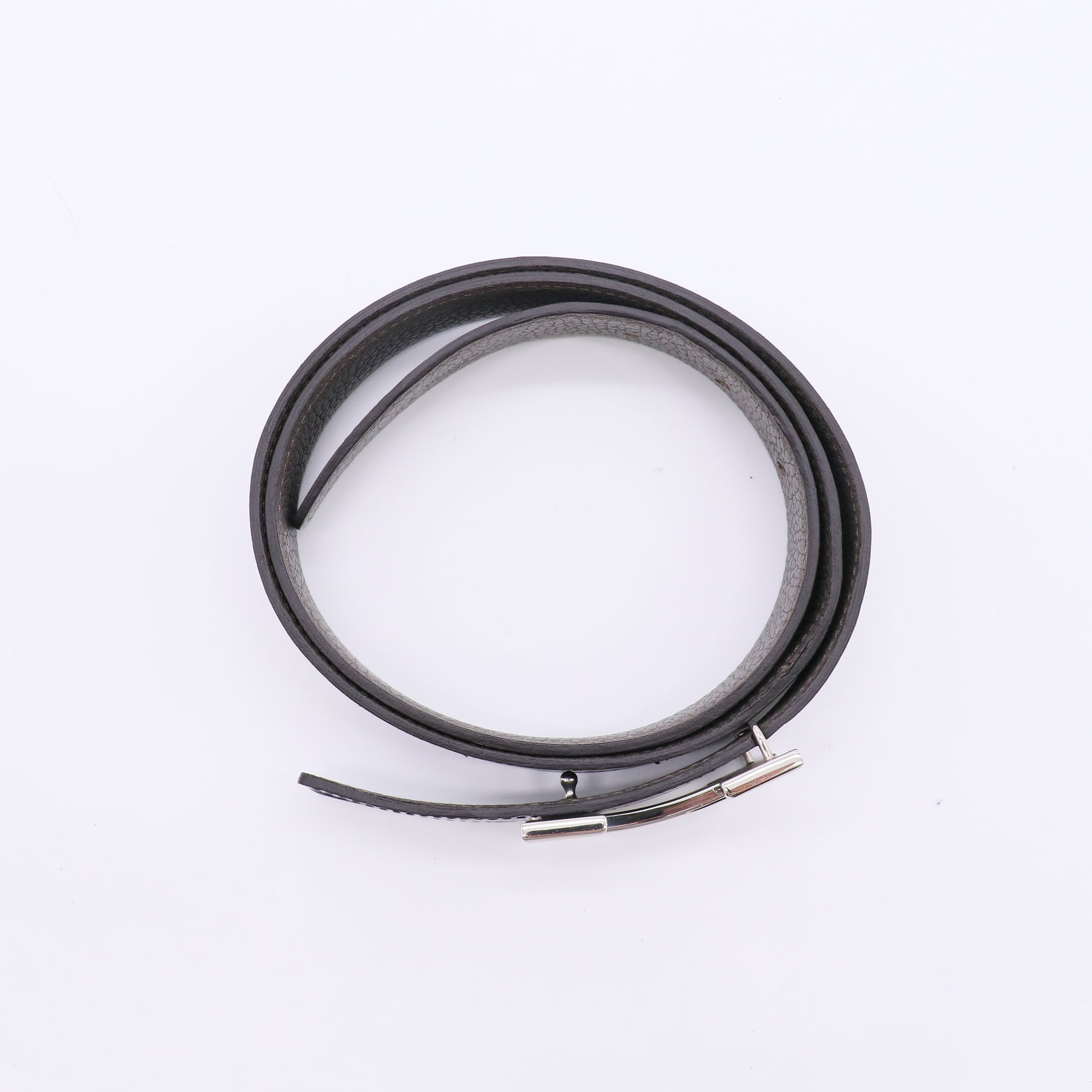 Box Courchevel 32mm H Belt 80 32 Black Gold W22454
