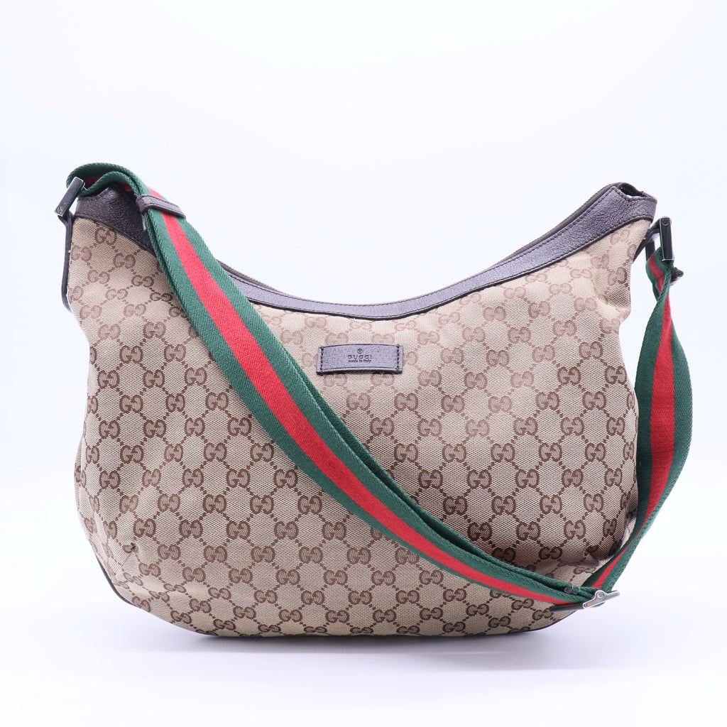 Saddle Zip Messenger Bag GG Canvas Medium