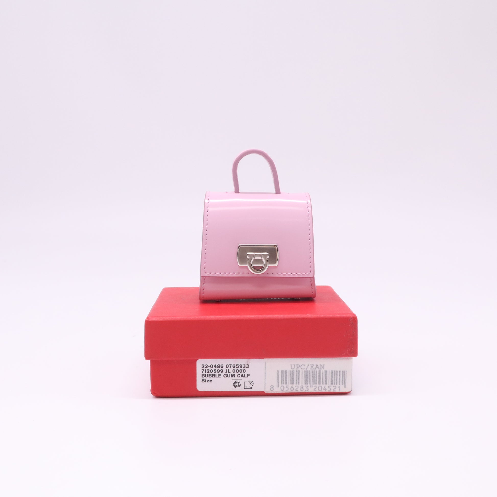 Brushed Calfskin Micro Iconic Top Handle Bag Bubble Gum W22511