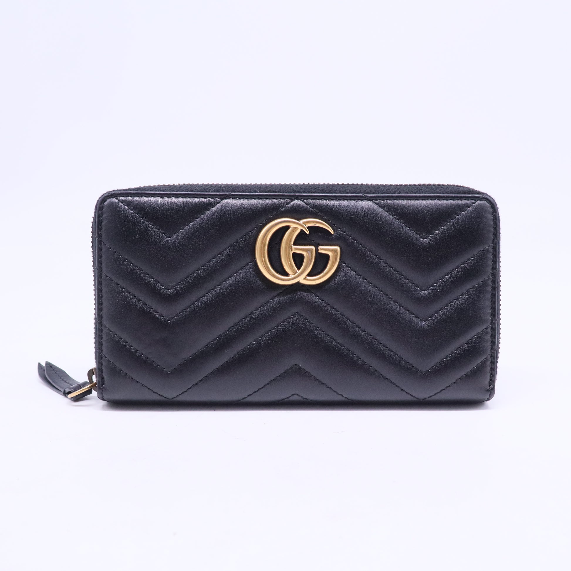 Gucci Marmont Black Leather LongWallet W20666