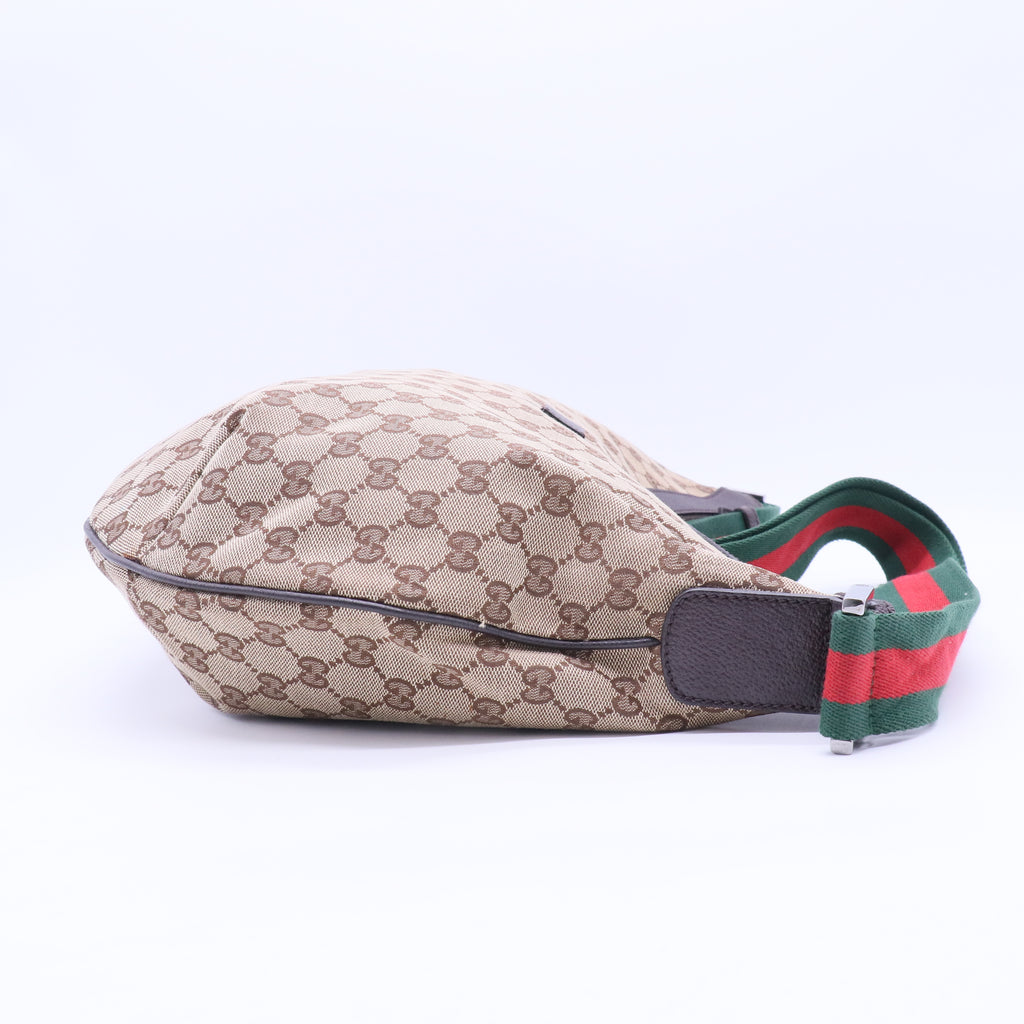 Saddle Zip Messenger Bag GG Canvas Medium