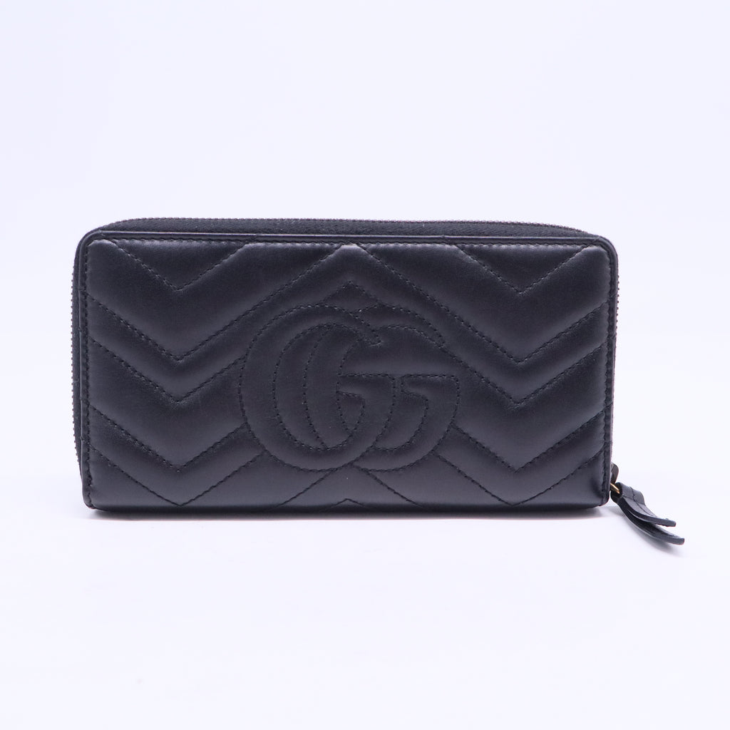 Gucci Marmont Black Leather LongWallet W20666