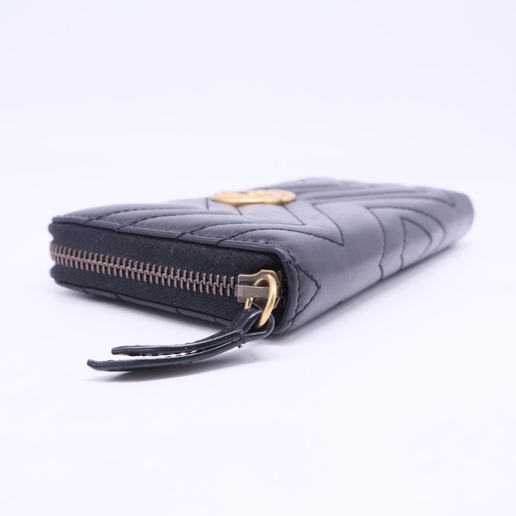 Gucci Marmont Black Leather LongWallet W20666