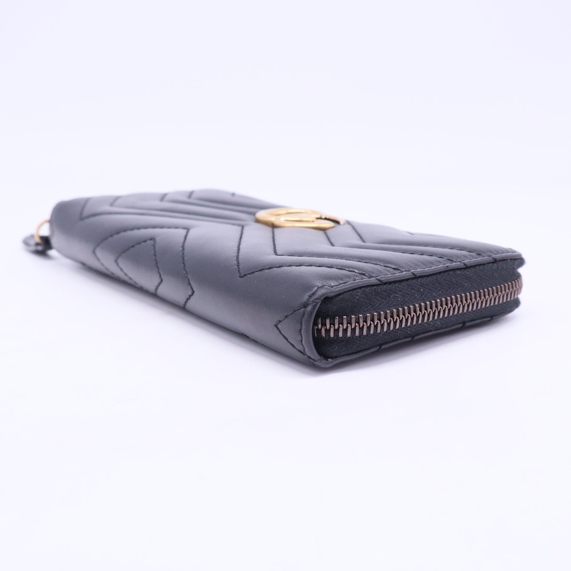 Gucci Marmont Black Leather LongWallet W20666
