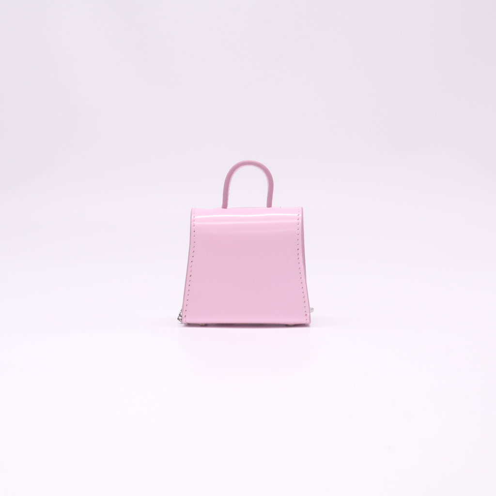 Brushed Calfskin Micro Iconic Top Handle Bag Bubble Gum W22511