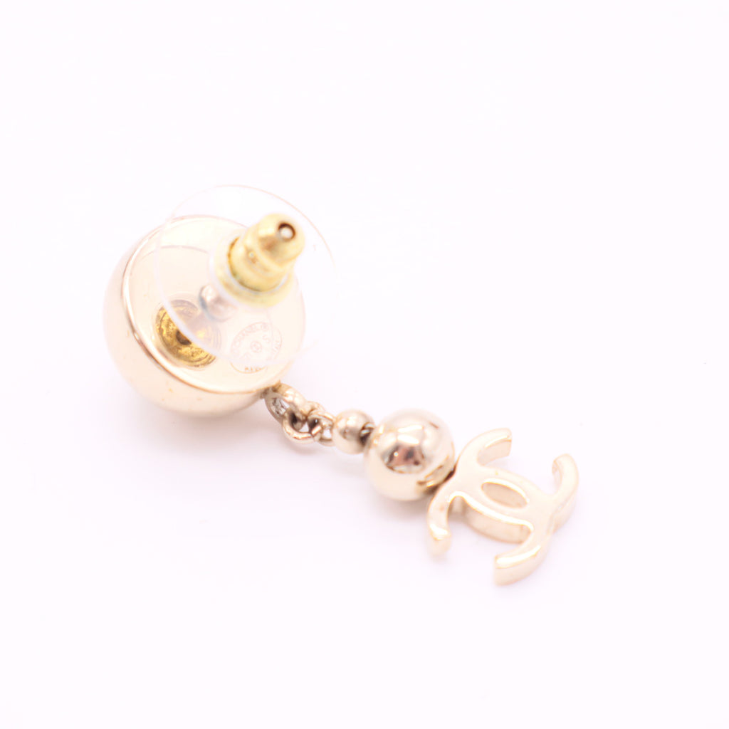 CC Drop Earrings Metal Twins