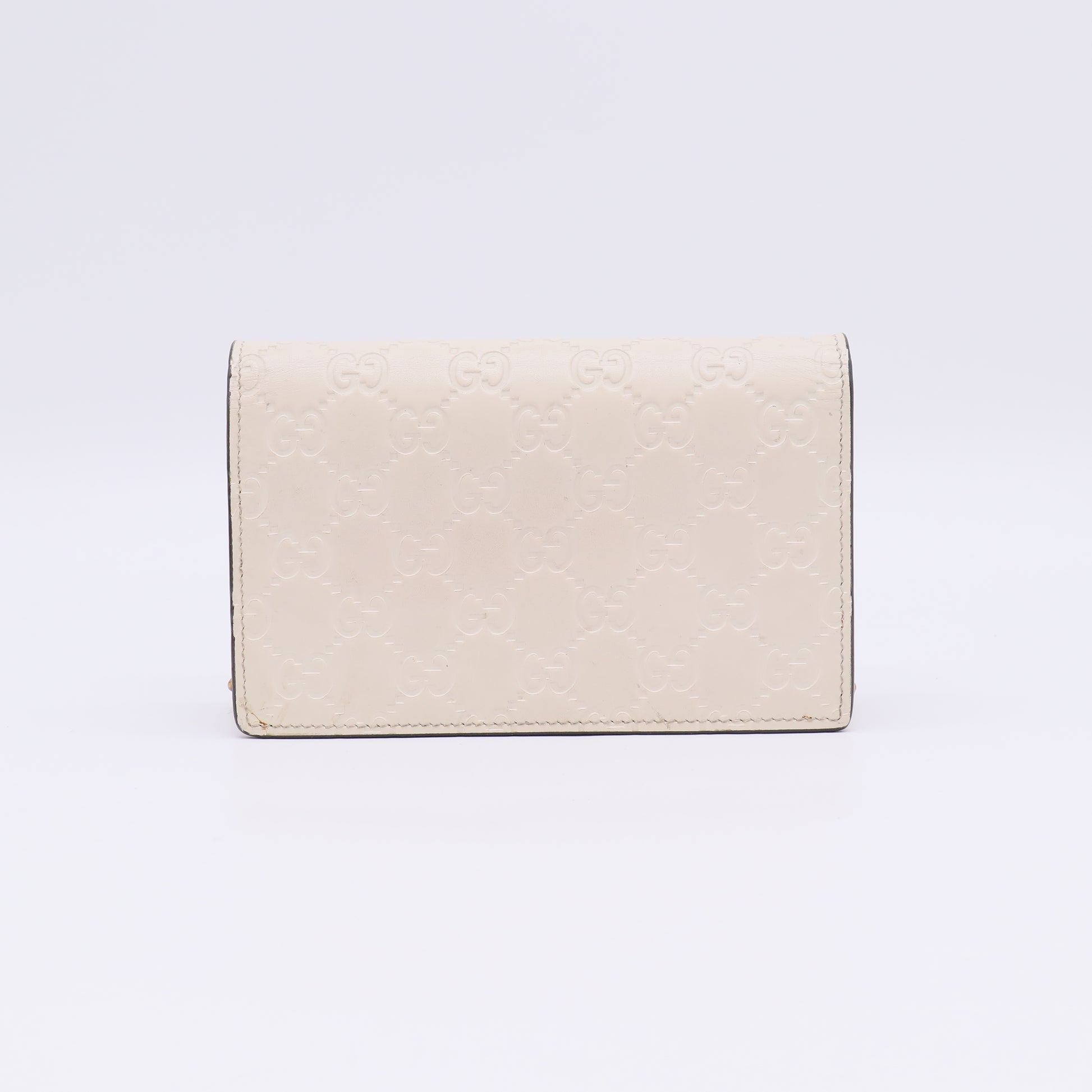 Guccissima Mini Cherry Chain Bag in White B23091
